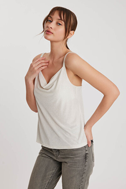 Vitrin Degaje Collar Glitter Blouse