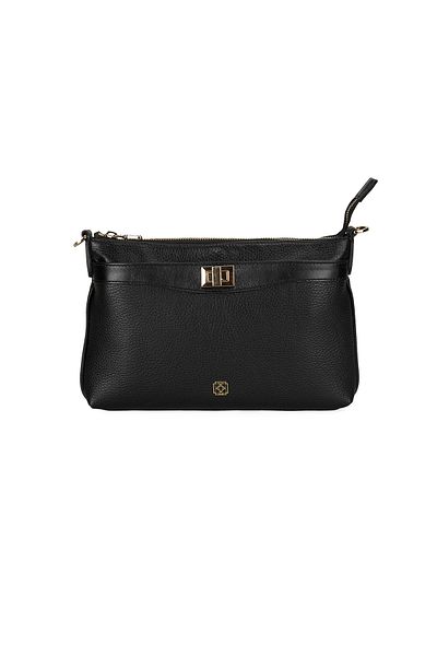 Desa Akele Black Women's Leather Messenger Bag