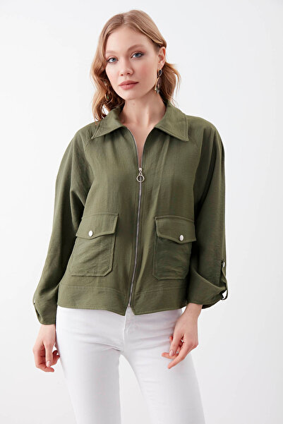 Vitrin Double Pocket Front Zippered Slim Jacket