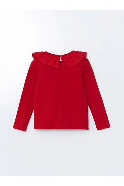 LC Waikiki Lcw Kids Red Crew Neck Girls T-Shirt