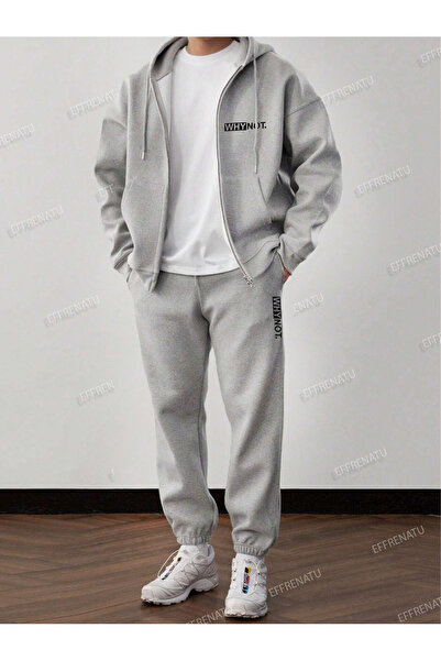 EFFRENATU Hila Moda Oversize Hooded Tracksuit Set - Printed and Raster