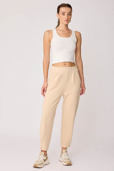 Vitrin Buttoned Knitwear Trousers with Elastic Waist