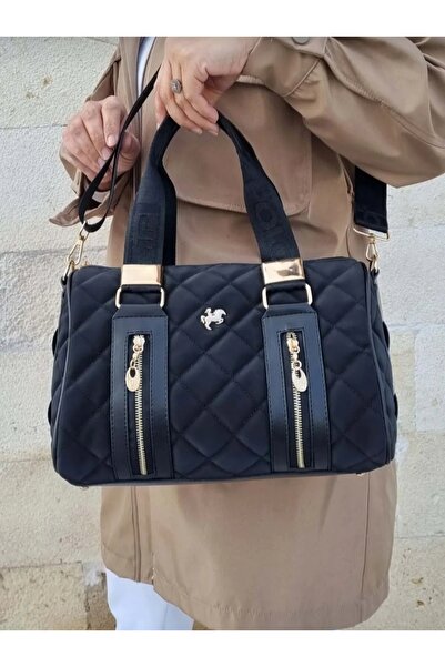 ÇANTAM GELSİN Polo Women's Quilted Cylinder Model Hand and Shoulder Bag