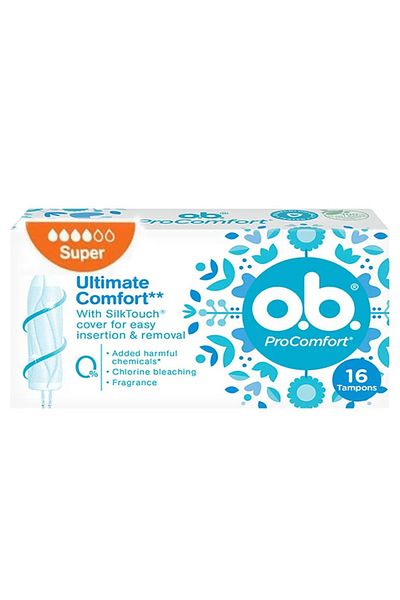 o.b. O.bبرو كومفورت سوبر ممتص الصدمات 16 قطعة