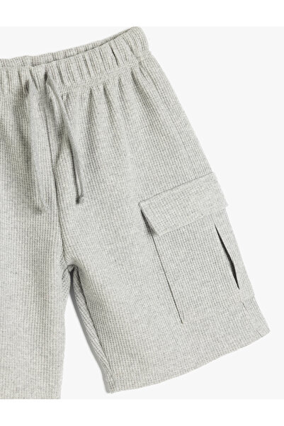 Koton Beli Lastikli Kapaklı Cep Detaylı Ribanalı Basic Şort