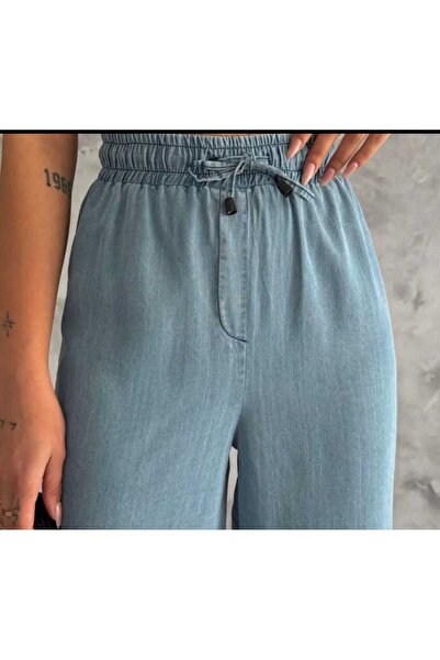 Fua Shop Women's Thin Jeans Palazzo Pantalon