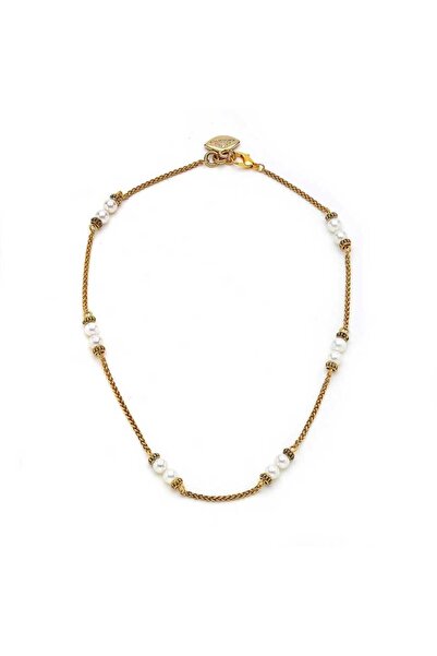 Mon Reve Grace Inci Altın Kaplama Zincir Kolye