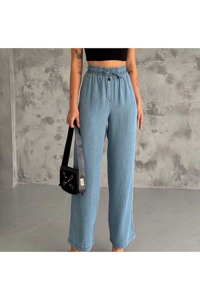 Fua Shop Blugi subțiri de damă Palazzo Pantalon