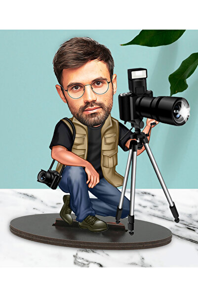 Fotomcity Kişiye Özel Fotoğraflı Fotoğrafçı Tasarımlı Karikatür Biblo