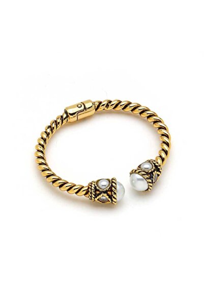 Mon Reve Perla Inci Altın Kaplama Kelepçe Bilezik