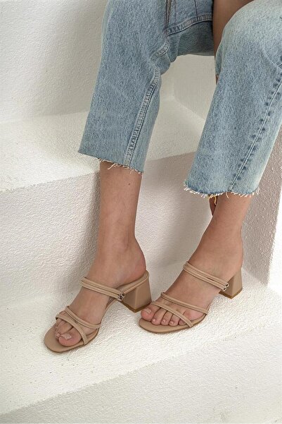 Madamra Norkové dámské sandály s dvojitým páskem na podpatku