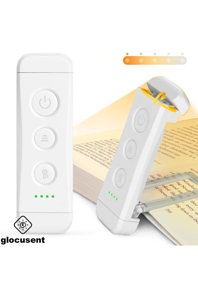 Glocusent USB Şarj Edilebilir LED Kitap Ayracı Arası Okuma Işığı Ayracı Portatif Şarj Edilebilir