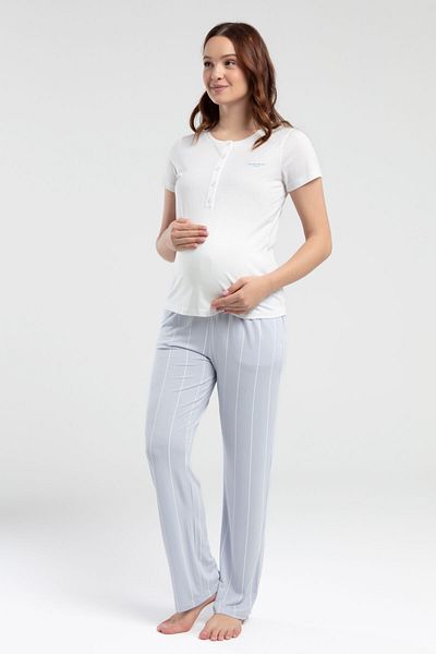 Pierre Cardin Set pijama de maternitate albă pentru femei
