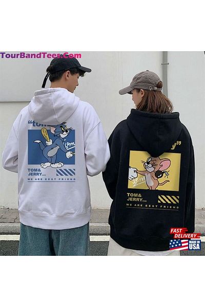 macklin Lover & Friend Couple Combination Tom and Jerry Friends Printed Hooded Sweatshirt Set of 2