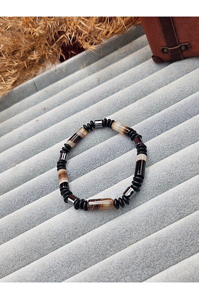 AURA Natural Stone Men's Bracelet Special Design Agate(Stress Stone)
