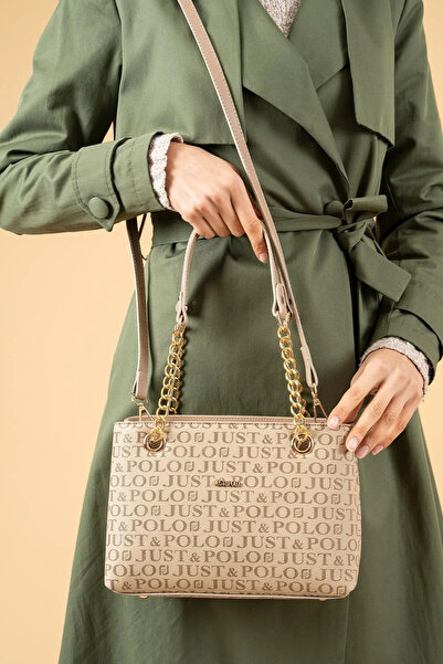 Just Polo Women's Chain Printed Patterned Hand & Shoulder Bag and Wallet Size...