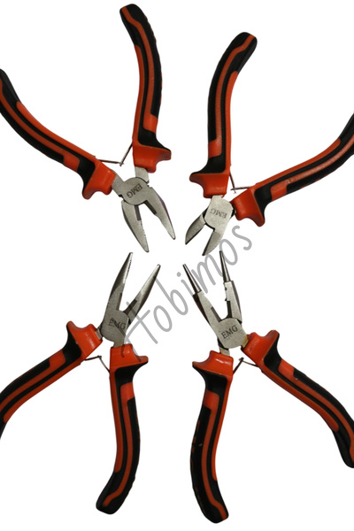 Hobimos Dörtlü Mini Takı Yapım Pense Seti- Mini Kargaburun, Mini Kıvırma, Mini Pense ve Mini Yan Keski