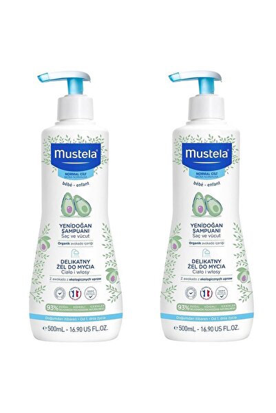 Mustela Gentle Cleansing Gel Yenidoğan Saç Ve Vücut Şampuanı 500 ml 2 ADET