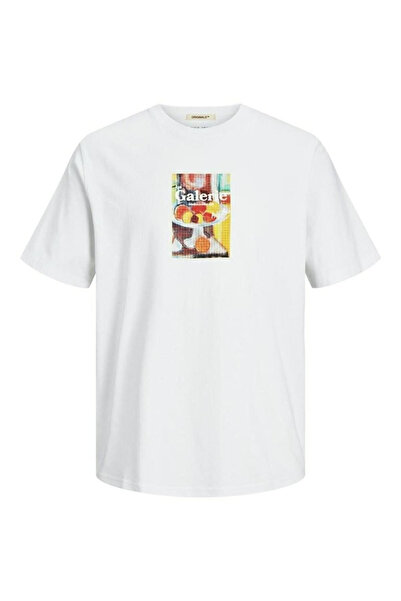 Jack & Jones Jack&Jones Art majica - kratki rukavi, okrugli izrez, svetlo bel...