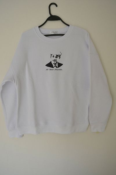 EldenStitch Φούτερ Neşet Ertaş Κεντημένο Unisex Oversize