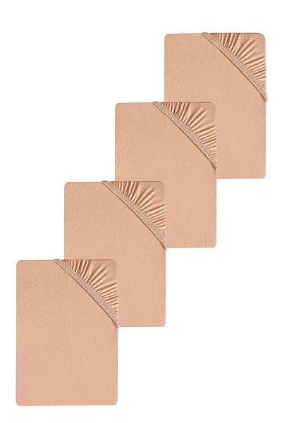 COTENCONCEPT 4 قطع ملاءة مفردة من القطن الممشط مقاس 120 × 200 × 30 سم