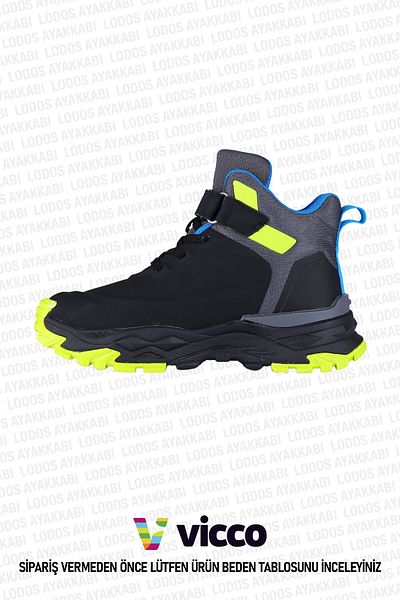 Vicco Agora Model - Light and Comfortable Boy's Black Trekking Boots