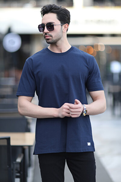 JB John Borners Мъжка памучна тениска с кръгло деколте, стандартна кройка, тъ...