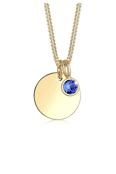 ELLI Halskette Geburtsstein Farbe Crystal 925 stříbrná