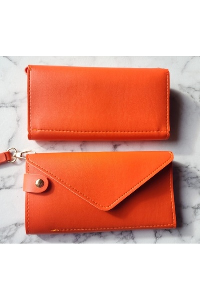Anatolia Orange Cornucopia Wallet with Money Sec