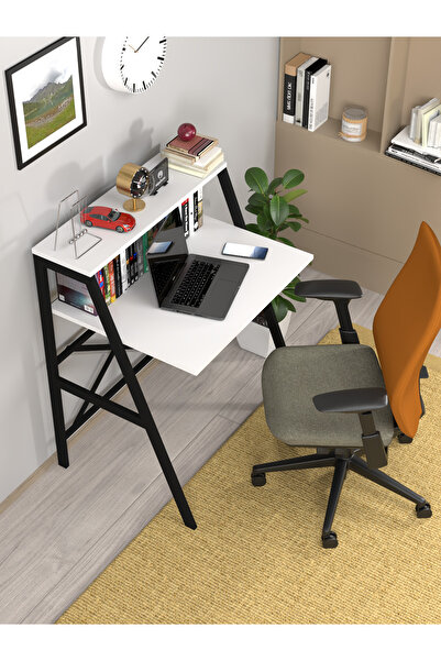 moniev Pratik Çalışma Masası Raflı Ofis Masası Yemek Masası Okul Yurt Masası ...