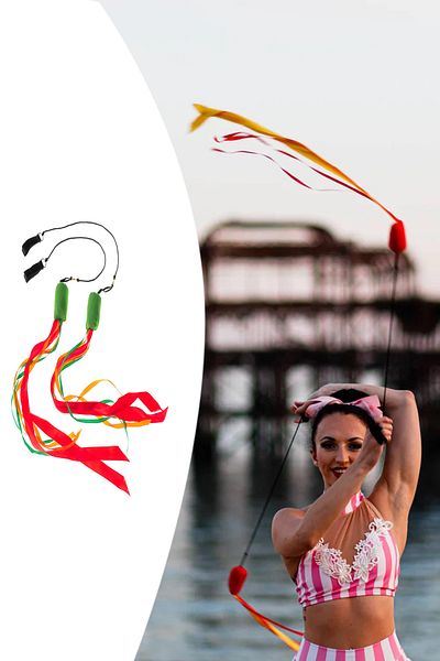 KAŞIKBEY Poi Meditation Instrument - Toy, Body Exercise, Dance Yoga, Gymlastic, Air-Fire Element