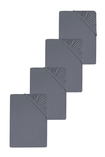 COTENCONCEPT 4 قطع ملاءة مفردة من القطن الممشط مقاس 120 × 200 × 30 سم