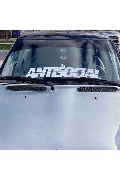 HEDİYENE BAK Autocolant de sticlă antisocial 30x5 cm - Design pentru vehicule, mașini, auto, motociclete, căști și laptop