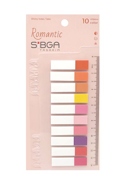 sibga tasarım Transparent Colored Postit Post-it Post ItBookmark Bookmark Postit Sticker Note Paper 200 Sheets