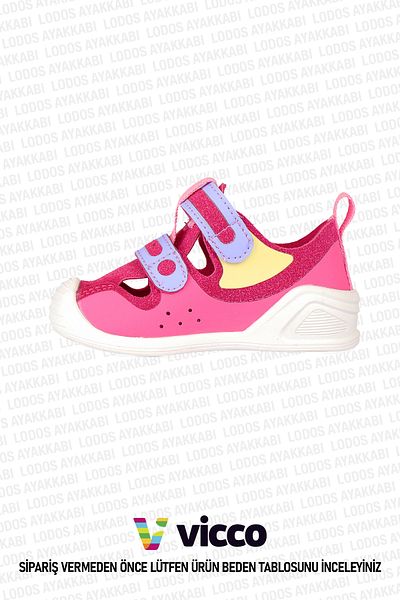 Vicco حذاء Riga Basic Girl First Step باللون الفوشيا - تصميم يومي مريح