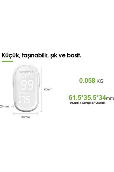 RESPOVENT Pulseoksimetre Cihazı (lcd Ekran)