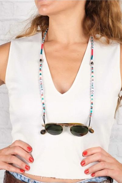 Happy-Nes Beaded Glasses Strap with Sunset Pearls - Carry Your Glasses Easily, Reflect Your Style