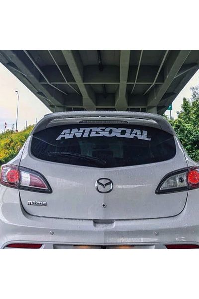 HEDİYENE BAK Autocolant de sticlă antisocial 30x5 cm - Design pentru vehicule, mașini, auto, motociclete, căști și laptop