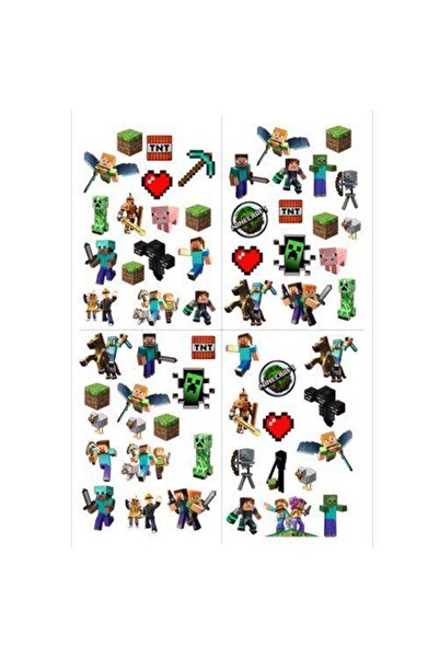 Parti Dükkanım Minecraft Sticker 33*48 Cm
