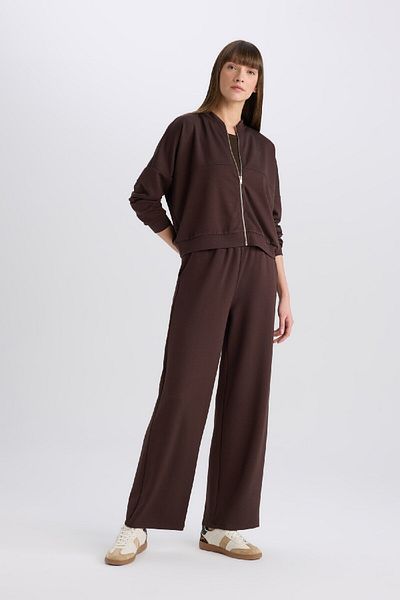 DeFacto Relax Fit Basic-Sweatshirt mit festem Reißverschluss und vorherrschendem Kragen E5817AX25SP