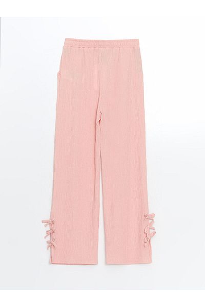 LC Waikiki New Season Elastic Waist Bow Detailed Girls' Trousers - S57147Z4