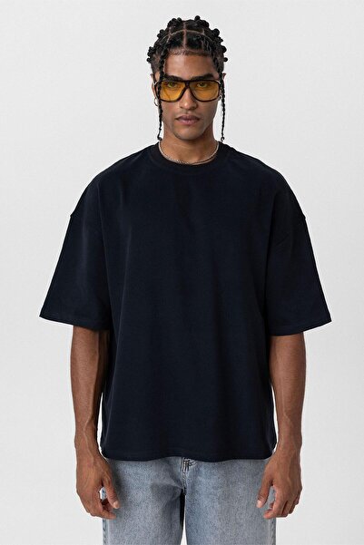 VAMOSCLO Black Oversize Basic T-Shirt