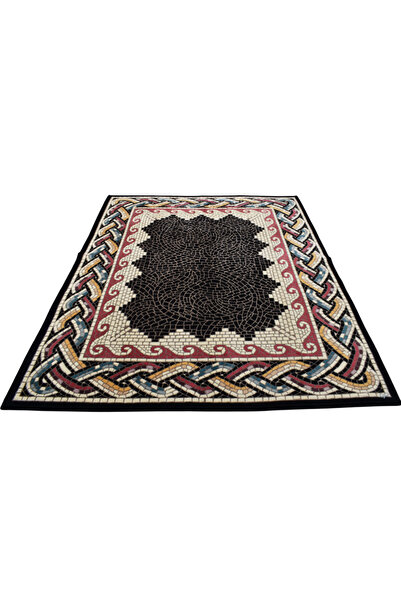 Zehra Abla Halı Yeni 7m2 El Dokuma Eşsiz Üç Boyutlu Oygulu Siyah Hakiki Çin Y...