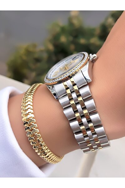 Daniel Klein Women's Watch Bracelet - Steel Cord