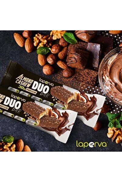 Laperva Almond Cashew Duo Bar, Box Of 18 Bars,30g Of Protein For Two Pieces, Suitable For Keto Dieters.