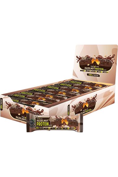 Laperva Hazelnut Protein Bar, Chocolate Caramel, Box Of 18 Bars, Veggie, Keto Friendly