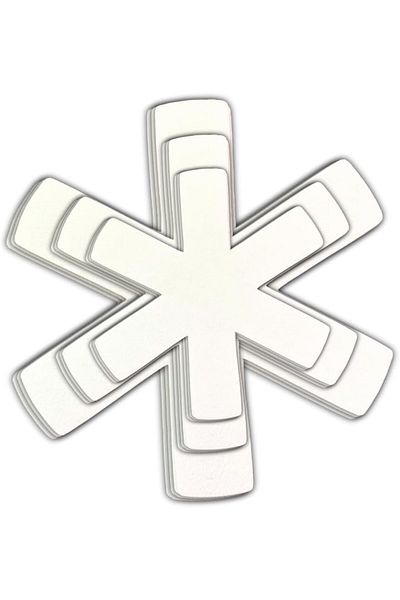 STOREMAX Svticaret Set of 12 Pots and Pans Protector Borcam Anti-Scratch Felt Organizer White Mhm 1053513