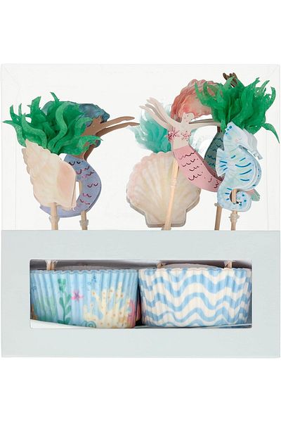 STOREMAX Ntwork Meri Mermaid Cupcake Kit, Multicolour Art 1087243