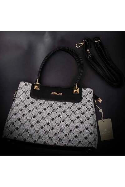 Armine Kadın Omuz Çanta Klasik 206 Gri Noktalı
