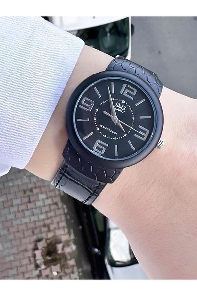 Q&Q Women's Leather Cord Wristwatch